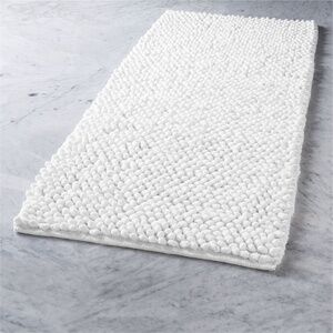 CB2 White Cirrus Bath Runner NWT
